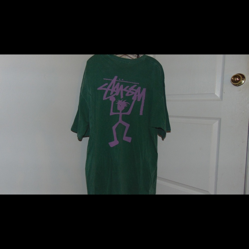 Green stussy tribes man tee size XXL